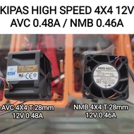 HIGH SPEED FAN 12V 4X4 12VDC 12V DC AVC / NMB 0.46A 0.48A DC FAN HI SPEED FAN DC HIGH SPEED FAN 12V 