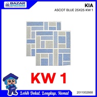 KIA - Keramik Lantai Kamar Mandi Kasar Floor Tile Ascot Blue 25X25 Kw1