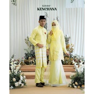 KURUNG MODEN KENCHANA @ SET COUPLE NIKAH DAN TUNANG WHITE MAROON NAVY BLUE DUSTY PINK SOFT YELLOW PA