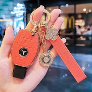 Mercedes-Benz g2 Key Cover Two-Button Old Style c2 Buckle glk3 Female c2 Car Key Protective Case Bag