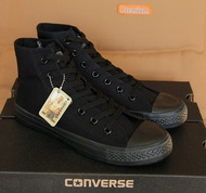 Converse All Star (Classic) ox - Black Free box !!! รุ่นฮิต สีดำล้วน หุ้มข้อ รองเท้าผ้าใบ คอนเวิร์ส 