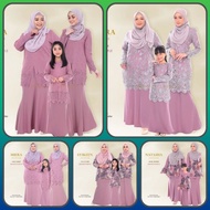 SMOKEY PURPLE Baju Raya Sedondon Baju Sedondon Ibu dan Anak Baju Kurung Sedondon Raya Plus Size Muslim Fashion
