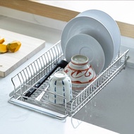 日本霜山 304不鏽鋼伸縮式碗盤收納瀝水籃