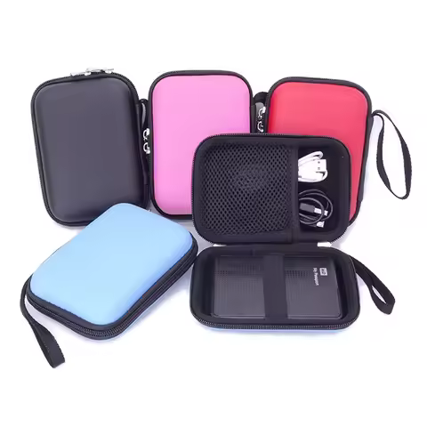 JHYZAURTEK External Hard Drive Disk Portable Zipper Case Bag Pouch Protector For 2.5" WD Seagate ADA