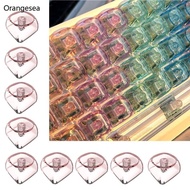 Orangesea 10Keys MOA Profile 1U 1X Transparents Crystal Blank Keycaps for MX Switches Gaming Keyboar