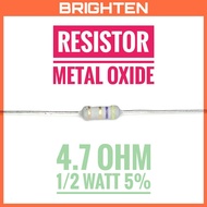 Metal Oxide Resistor 4.7 Ohm 4E7 4R7 1/2 Watt 5%