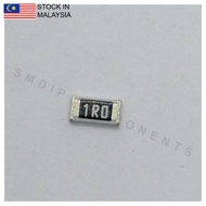 10PCS Taiwan-Grade 1R ±5%, 0805 SMD Resistor (1R0)