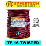 HYPERTECH TF WIRE TWISTED #16 X 2 -150meters BLACK RED