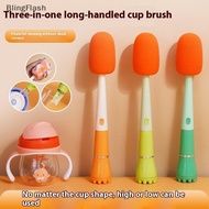 [BlF] 4 In 1 Long Handle Cup Brush Multi-Functional Cup Cleaning Brush Silicone 360-Degree Cleaning 