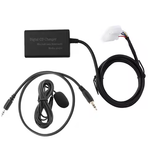 AEA7-(5+7)Pin Car Digital Music CD Changer Adapter USB AUX Bluetooth Music Disc Box For Toyota Camry