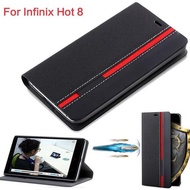 ~[Dijual] Case Infinix Hot 8 Flip Cover Walet Dompet Handphone Silikon