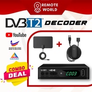 Myfreeview DVB T2 Dekoder HDTV Digital TV Receiver Tuner Malaysia Freeview Antenna MYTV Decoder Digi