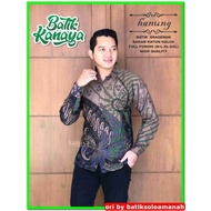 KEMEJA Solo Batik Shirt Long Sleeve Lined Aljaya Geber Now Geber Gunungan Maroon