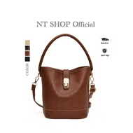 NT SHOP Official Women's Fashion Bag Bucket Shape Minimalist Shoulder Cross body Strap Beautiful Lux