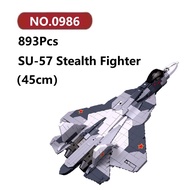 ✨SU-57 Stealth Fighter Building Blocks 893 Pcs Sluban Plane Bricks Toy Set