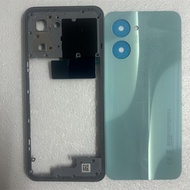 Full Housing For OPPO Realme C33 RMX3624 Middle Frame Cover+Battery Back Cover Rear Door Cover With 