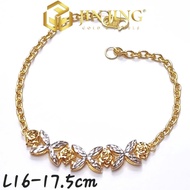 JIN JING RANTAI TANGAN BUNGA 2C EMAS 916 ORI 2.80G-2.92G