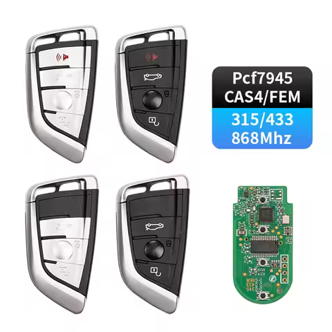 3/4 Button Smart Remote Car Key with PCF7945 ID49 Chip 315/433/868MHz For BMW CAS4 FEM BDC F30 F10 F