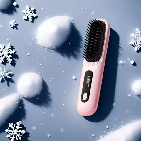 Bestseller S7 Straight Hair Comb Wireless Charging Ceramic Heating Electric Comb Convenient Negative