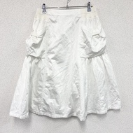 HIROKO KOSHINO TRUNK 喇叭裙，附雙口袋，白色，40碼，古著。