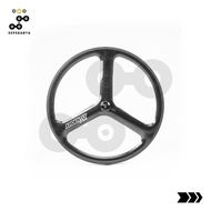 Ardently RP1 Carbon Trispoke 3 Spoke Front Rear Wheels Rims 700c Sepeda Fixie Fixed Gear Track Bike 