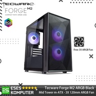 Tecware Forge M2 BLACK ARGB SYNC Case | M-ATX | 3X ARGB FAN
