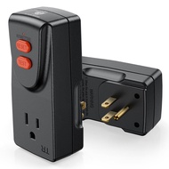 GFCI Adapter 15 Amp 3 Prongs Grounded, 5 Years Warranty, GFCI Plug Portable Plug-in Ground Fault Cir