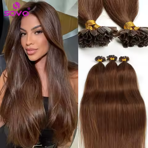 20 Inch Keratin V Tip Hair Extensions 100% Human Hair Extensions Fusion Hair Invisible Straight K Ti