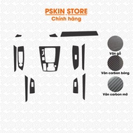 Mazda CX8 2019-2025 Interior decal stickers with matte carbon grain, glossy carbon grain, wood grain