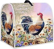 Hinthetall Floral Rooster Stand Mixer Cover Compatible with 4.5-5 Quart Kitchen Aid Mixer, Vintage Mandala Design Kitchen Decorations Dust Proof Mixers Protector Cover with Top Handle and Pockets