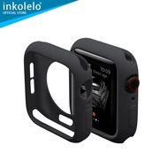 inkolelo Candy Pure Black Color Soft TPU Protective Case Cover for Apple Watch Series SE 6 5 4