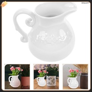 Ceramic Pitcher Creamer Pitcher with Handle White Pitcher Container daiquanli