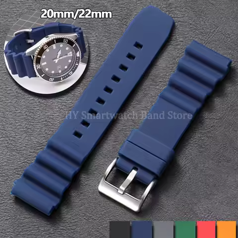 20mm 22mm Silicone Watch Strap for Rolex Submariner for Seiko SRP777J1 for Tudor for Citizen Diving 