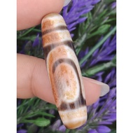 💥Ready Stock 💥 42.5mm X 11.8mm 水草玛瑙 二眼天珠 两眼天珠 具有并蒂长生 家庭美满 夫妻和睦 Moss Agate 2 Eyed Dzi Manik Bracelet 