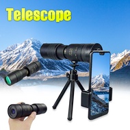 4K 10-300X40mm Super Telephoto Zoom Monocular Telescope with BAK4 Prism Lens for Beach Travel Outdoo