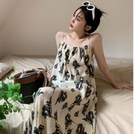 Pajamas Women Pure Desire Sling Nightdress Women Sexy Sleeveless Cartoon Tiger Head Off-the-Shoulder