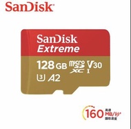 SanDisk Extreme microSDXC UHS-I(V30)(A2) 128GB 記憶卡(公司貨)