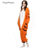 Men Adults Bengal Tiger Onesie Women Cartoon Conjoined Pajama Role-Playing Animal Cosplay Costume Fo