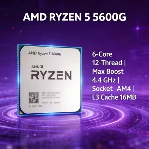 AMD Ryzen 5 5600G R5 5600G with Radeon Graphics 6 Core 12 Thread 3.9GHz 4.4GHz AM4 65W Unlocked Desk