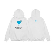 HUMAN MADE x Blue Bottle Coffee爱心加绒男女情侣休闲帽衫卫衣