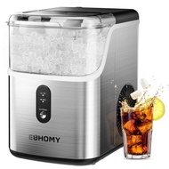 EUHOMY Nugget Ice Makers Countertop, Pebble Ice Maker Machine with 35lbs/24H&33lbs/24H Soft Ice, Sel