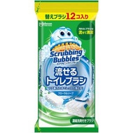 日本莊臣 一次性洗滌馬桶刷強力清潔劑刷頭補充裝 12個入 (香味隨機出)