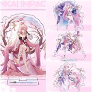 Game  Focalors Furina Elysia Acrylic Figure Stand Model Plate Desk Decor