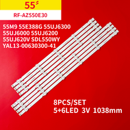 100% New 8pcs/Kit LED Strips for LG 55 TV 55UJ6200 55UJ620 LC550EGJ(SK)(A4) RF-AZ550E30-0501A-20 RF-AZ550E30-0601B-20