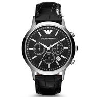 Emporio Armani Watch Men's Three Eye Timing Belt Quartz Simple Fashion Men's Watch Birthday Gift for Boyfriend AR2447