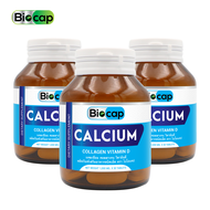 [แพ็ค 3 ขวด สุดคุ้ม] แคลเซียม คอลลาเจน วิตามินดี ไบโอแคป Calcium Collagen Vitamin D Biocap แคลเซียมพลัส Calcium plus Collagen Vitamin D