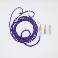 XINHS-72  8 Core  High-end Headphone Cable 8  MMCX/0.78mm 2 Pin/QDC/TFZSilver Foil Modular Earphones