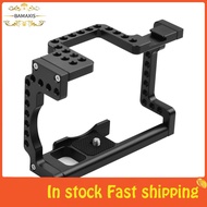 bamaxis Andoer Camera Cage Rig Aluminum Alloy with Cold Shoe 1/4 Thread Compatible Canon M50 Mirrorl