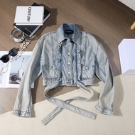 ❤️CHANEL 22年款 可繫腰帶 牛仔短款外套 春夏易搭款