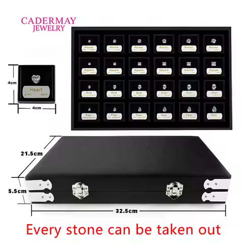 8 Shapes 0.5ct-3ct 6A Cubic Zircon Diamond Carat Weight Size Set Compare Size Diamond Master Stones 